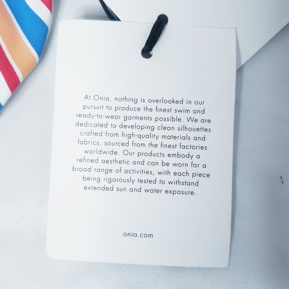 NWT Onia Allegra Striped Bandeau Bikini Swimsuit Top XL - Picture 7 of 9